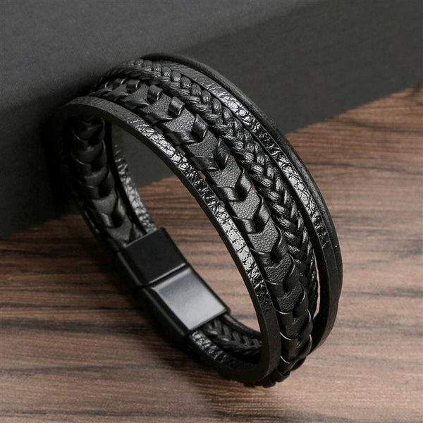 Set of Men's Leather Bracelets - Scarpen