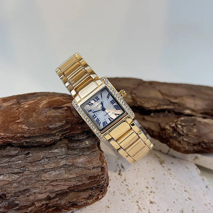 Relógio Feminino Vintage Retangular Grace - Elegância Clássica
