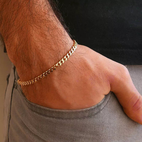 Men's Stainless Steel Bracelet - Gold