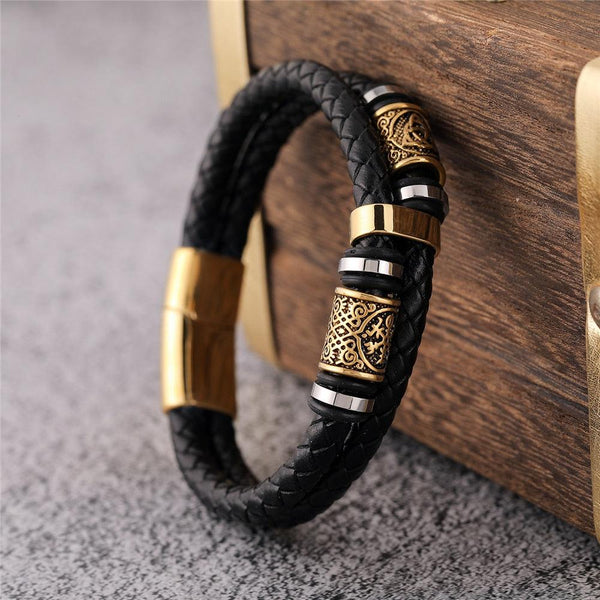 Men's Viking Leather Bracelet