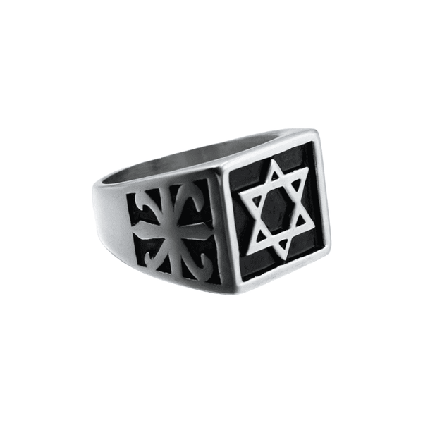 Men's Star of David Silver Ring