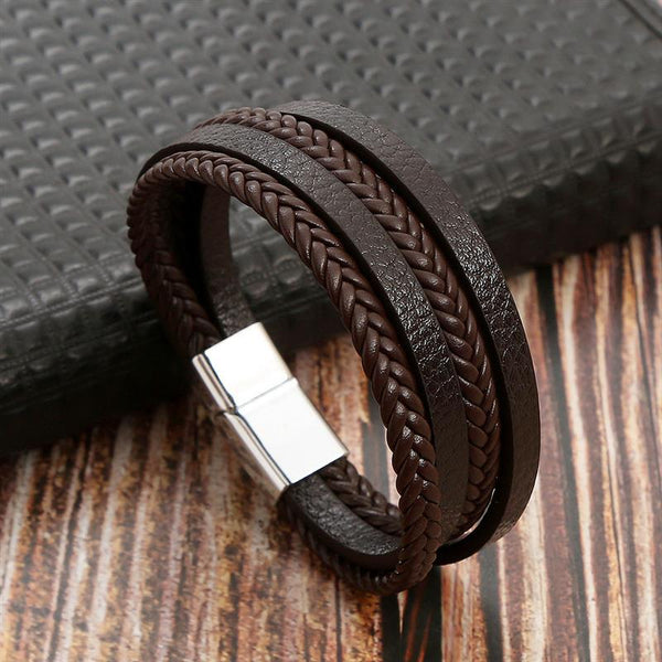 Valkyrie Men's Leather Bracelet