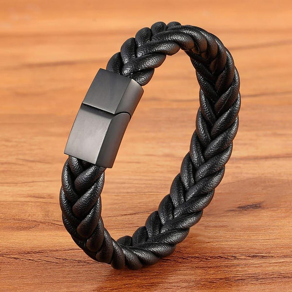 Odys Men's Braided Leather Bracelet