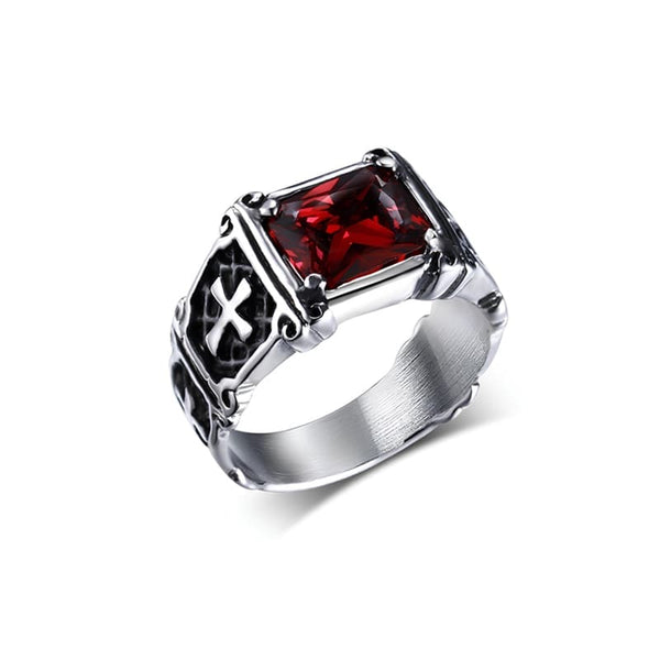 Amethyst Cross Ring