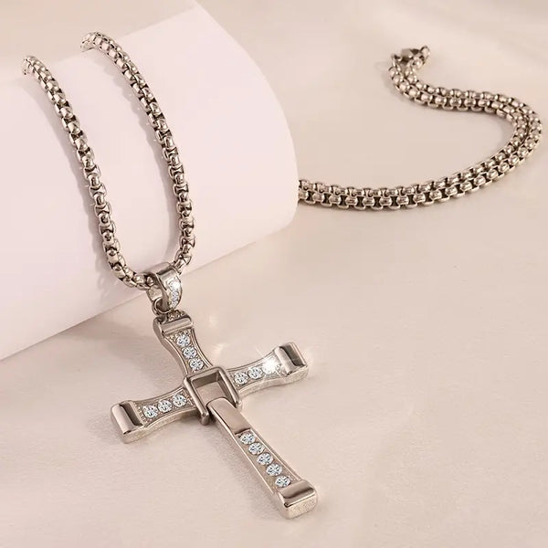 Dominic Toretto Silver Plated Crucifix Necklace