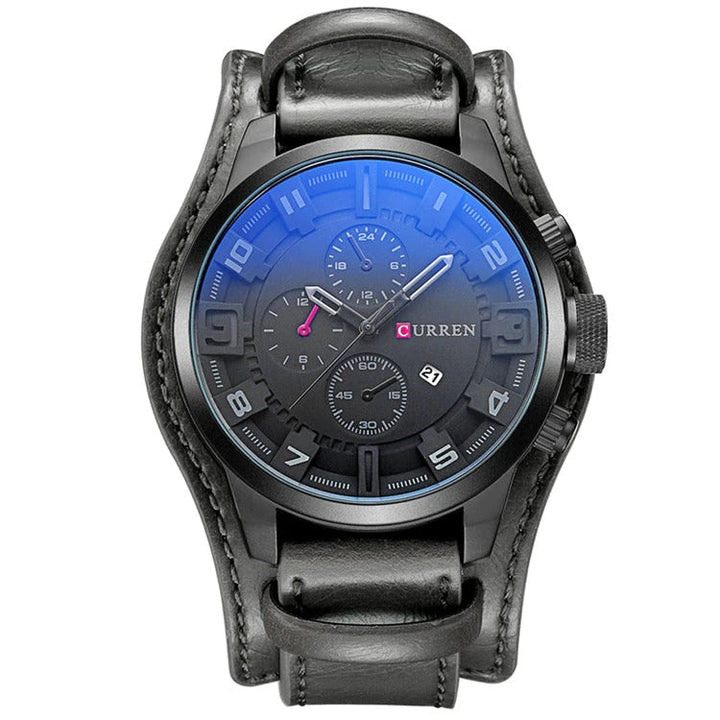 Relógio de Pulso Masculino Curren 8225 Com Pulseira de Couro