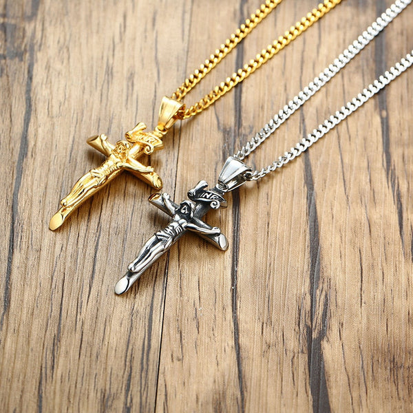 Stainless Steel Crucifix Necklace - N1139CRX