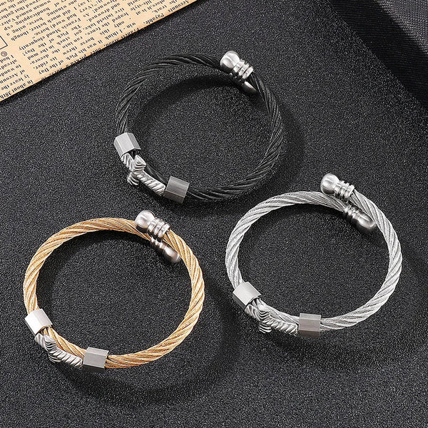 Men's 316L Steel Cross Bracelet