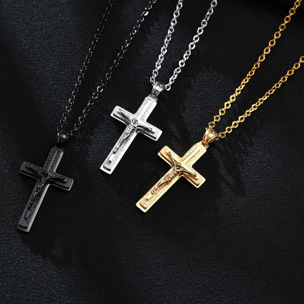 Crucifix Necklace Stone Cross N1473CRX