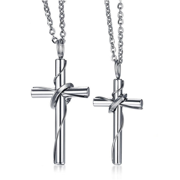Crucifix Necklace Wedding Ring on the Cross Couple - N081CRX