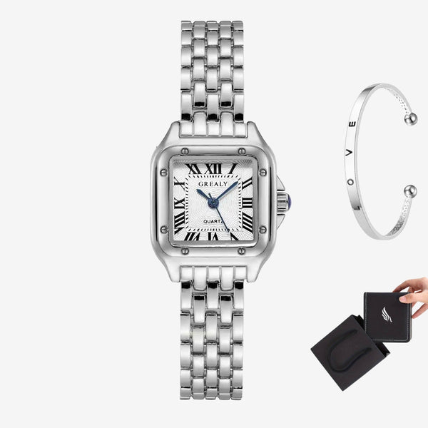 Vintage Square Women's Watch - 27mm Grace + Gift 