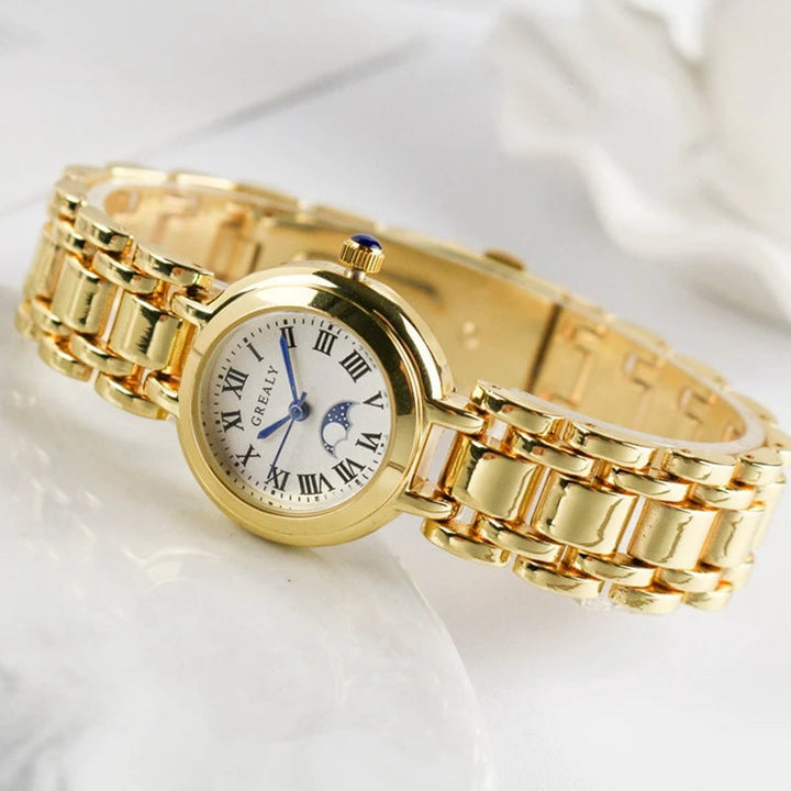 Relógio Feminino Redondo Vintage - Elegância Atemporal