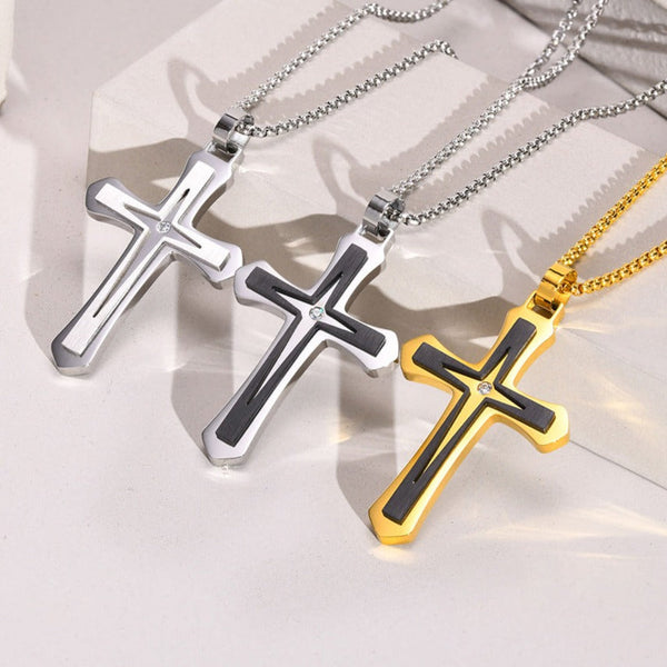 Star of Bethlehem Crucifix Necklace