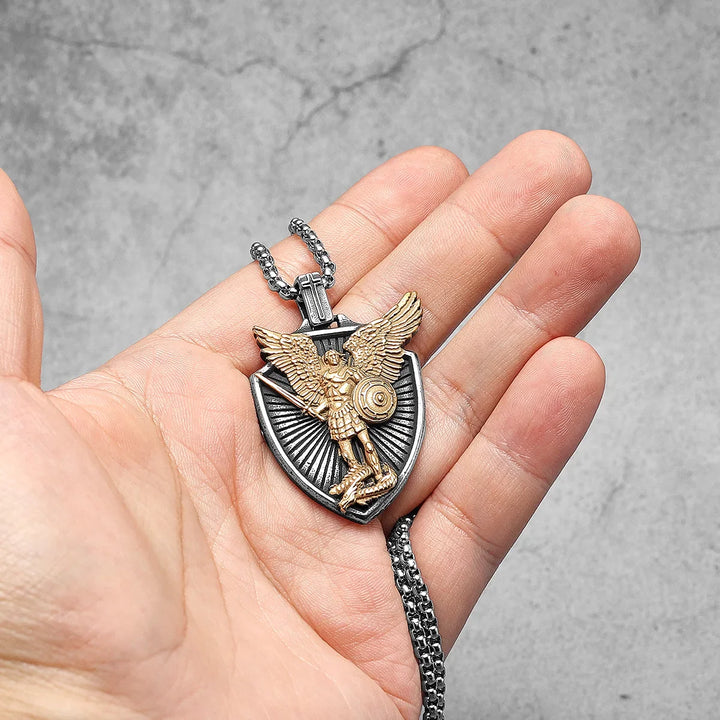 Colar Masculino São Miguel o Guardião em Aço 316L