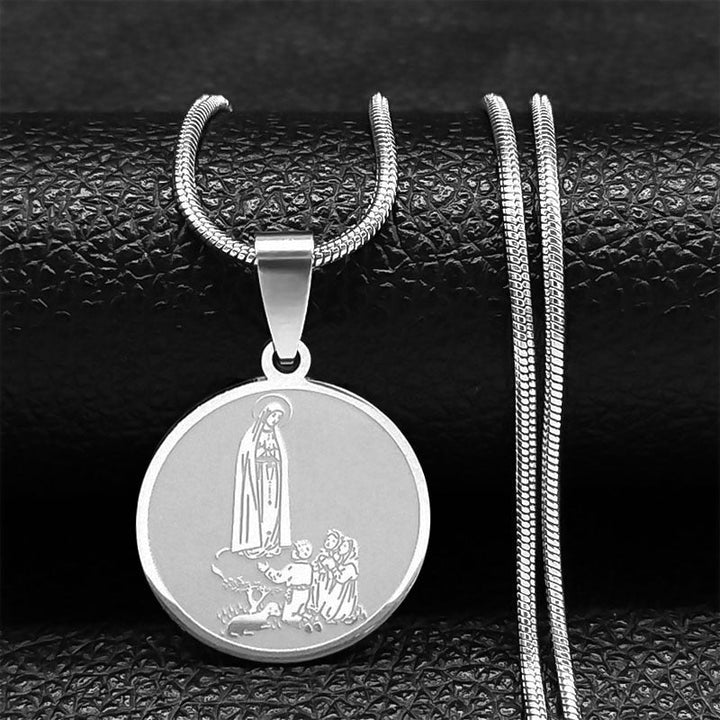 Colar Medalha Virgem Maria - Nossa Senhora de Fatima