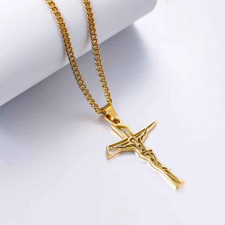 Colar Crucifixo EJC em Aço Inoxidável