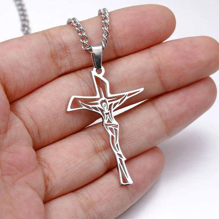Colar Crucifixo EJC em Aço Inoxidável
