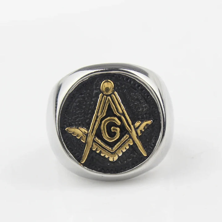 Anel Masculino Chevalier  Maçonaria em Aço 316L