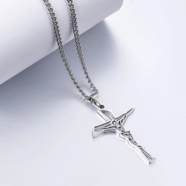 Colar Crucifixo EJC em Aço Inoxidável
