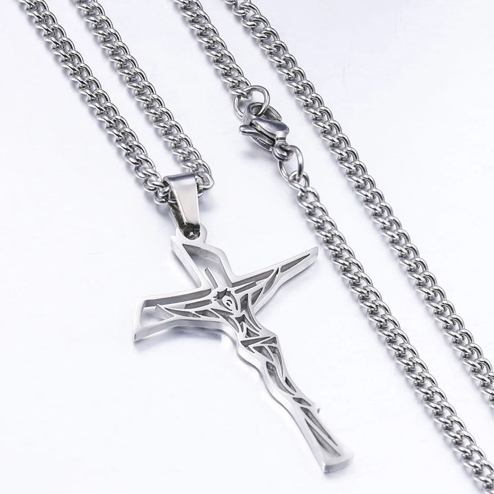 Colar Crucifixo EJC em Aço Inoxidável