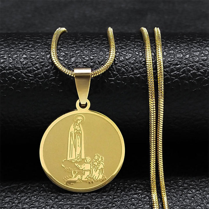 Colar Medalha Virgem Maria - Nossa Senhora de Fatima