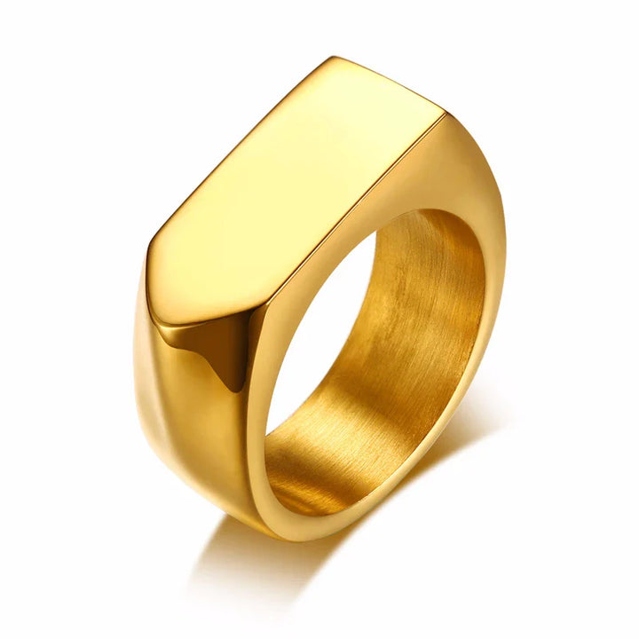 Anel Masculino Banhado a Ouro  - O Toque de Classe