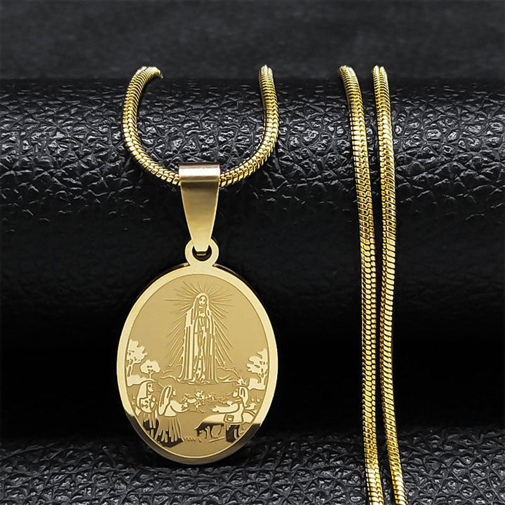 Colar Medalha Virgem Maria - Nossa Senhora de Fatima