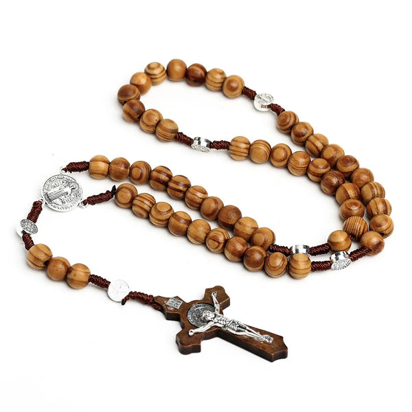 Wooden Rosary of Saint Benedict - Handmade