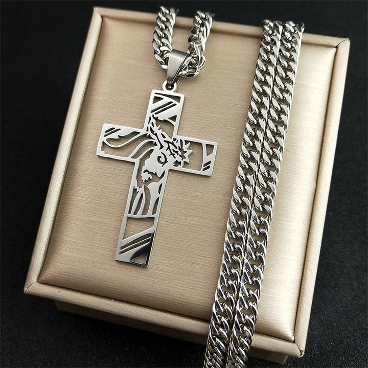 Colar Sagrada Face de Cristo Banhado a Ouro