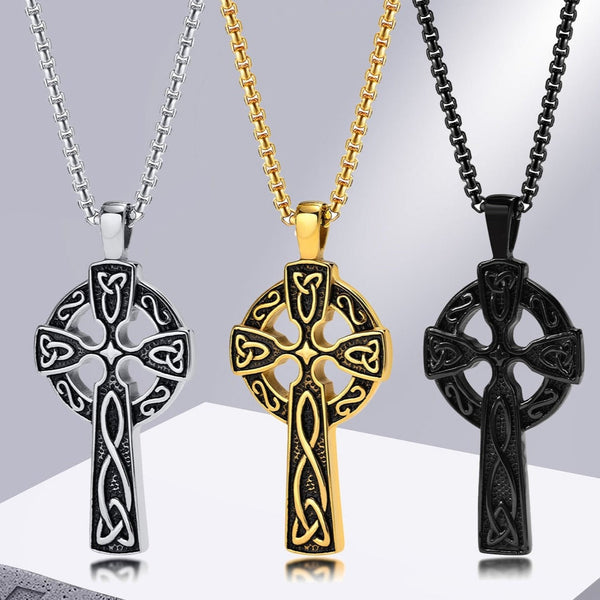 Celtic Cross Crucifix Necklace