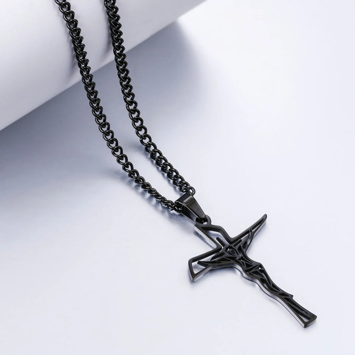 Colar Crucifixo EJC em Aço Inoxidável