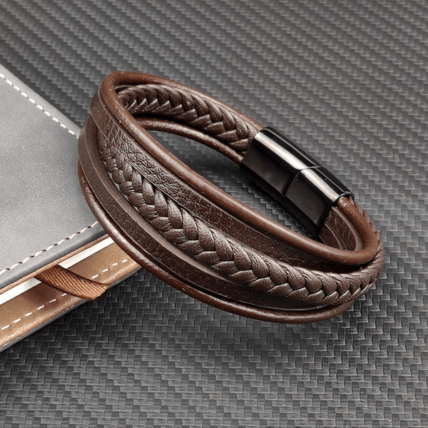 Men's Pantheon Leather Bracelet