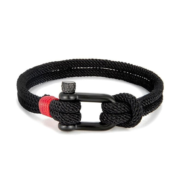 Men's Rope Bracelet with Stainless Steel Clasp